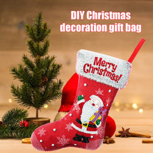 Load image into Gallery viewer, Christmas Stockings DIY Diamond Painting Mosaic Crafts Apple Candy Gift Bag
