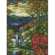Load image into Gallery viewer, Picture Landscape 36x29cm(canvas) Printed canvas 14CT 2 Threads Cross stitch kits
