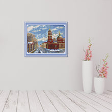 Load image into Gallery viewer, Scenery 53x41cm(canvas) Printed canvas 14CT 2 Threads Cross stitch kits
