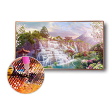 Load image into Gallery viewer, Waterfall 45x85cm(canvas) full round drill diamond painting
