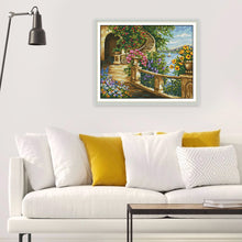 Load image into Gallery viewer, Spring Balcony 43x35cm(canvas) Printed canvas 14CT 2 Threads Cross stitch kits
