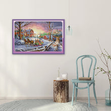 Load image into Gallery viewer, Winter Travel 60x41cm(canvas) Printed canvas 14CT 2 Threads Cross stitch kits
