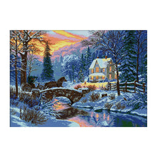 Load image into Gallery viewer, Winter Return 84x62cm(canvas) Printed canvas 14CT 2 Threads Cross stitch kits
