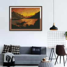 Load image into Gallery viewer, Evening 42x33cm(canvas) Printed canvas 14CT 2 Threads Cross stitch kits
