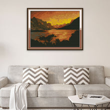 Load image into Gallery viewer, Evening 42x33cm(canvas) Printed canvas 14CT 2 Threads Cross stitch kits

