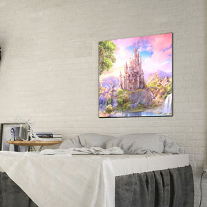 River Castle 30x30cm(canvas) full round drill diamond painting