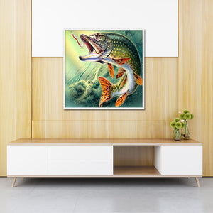 Swimming Fish 40x40cm(canvas) full round drill diamond painting