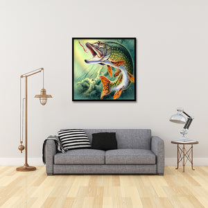 Swimming Fish 40x40cm(canvas) full round drill diamond painting