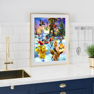 Cartoon Figure Pikachu 40x50cm(canvas) full round drill diamond painting