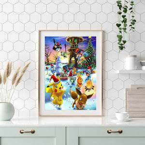 Cartoon Figure Pikachu 40x50cm(canvas) full round drill diamond painting