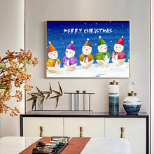 Load image into Gallery viewer, Christmas Snowman 40x30cm(canvas) full round drill diamond painting

