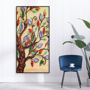 Leaves 45x85cm(canvas) beautiful special shaped drill diamond painting