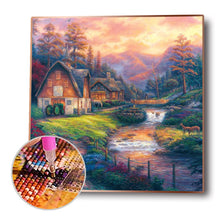 Load image into Gallery viewer, Stream Houses 30x30cm(canvas) full round drill diamond painting
