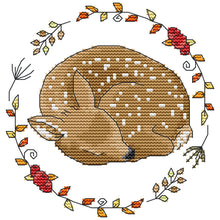 Load image into Gallery viewer, Deer 14CT Stamped Cross Stitch Kit 18x18cm(canvas)
