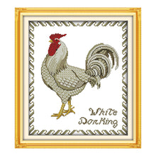 Load image into Gallery viewer, Picture Big Rooster 37x33cm(canvas) Printed canvas 14CT 2 Threads Cross stitch kits

