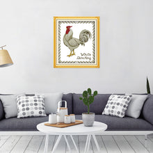 Load image into Gallery viewer, Picture Big Rooster 37x33cm(canvas) Printed canvas 14CT 2 Threads Cross stitch kits
