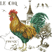 Load image into Gallery viewer, Picture Big Rooster 28x28cm(canvas) Printed canvas 14CT 2 Threads Cross stitch kits
