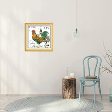 Load image into Gallery viewer, Picture Big Rooster 28x28cm(canvas) Printed canvas 14CT 2 Threads Cross stitch kits
