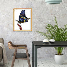 Load image into Gallery viewer, Picture Butterfly 30x23cm(canvas) Printed canvas 14CT 2 Threads Cross stitch kits

