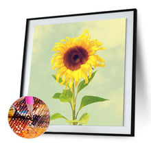 Load image into Gallery viewer, Positive Sunflower 30x30cm(canvas) full round drill diamond painting
