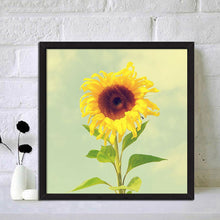 Load image into Gallery viewer, Positive Sunflower 30x30cm(canvas) full round drill diamond painting
