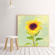 Load image into Gallery viewer, Positive Sunflower 30x30cm(canvas) full round drill diamond painting
