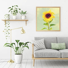 Load image into Gallery viewer, Positive Sunflower 30x30cm(canvas) full round drill diamond painting
