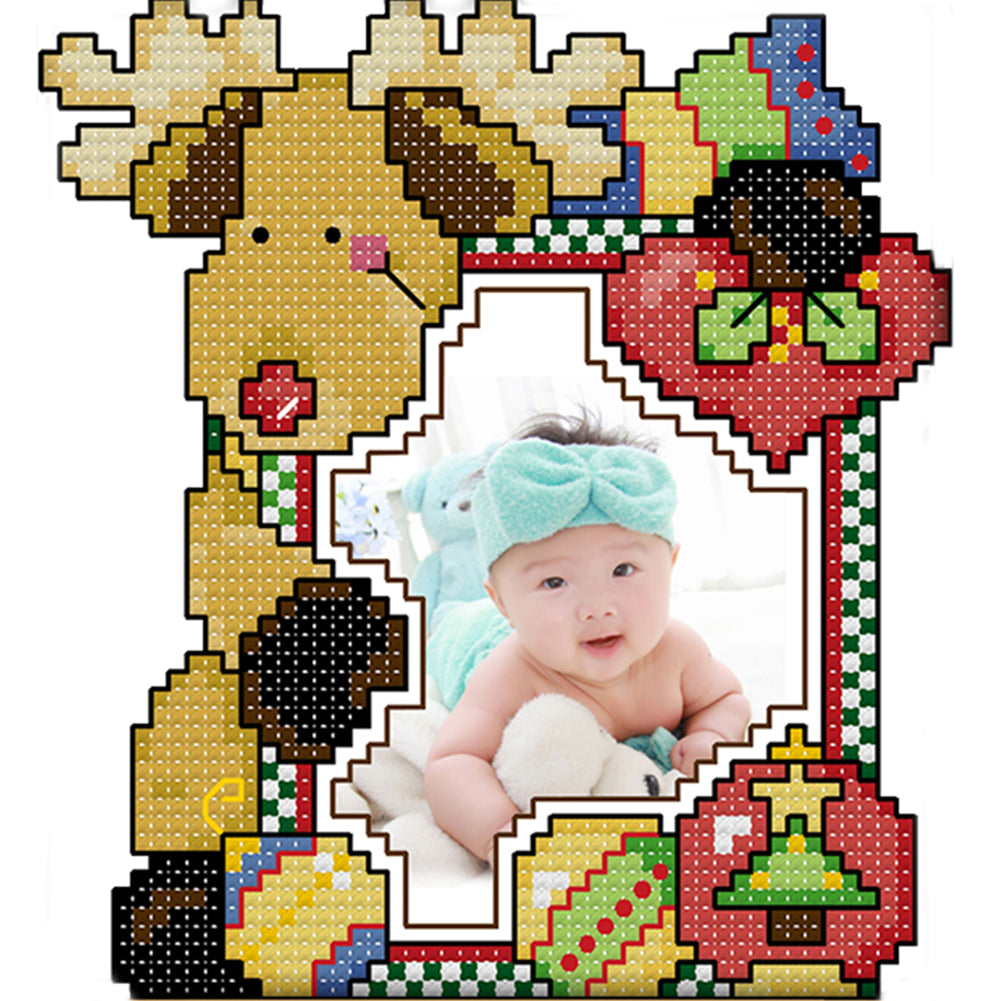 R946 Photo Frame 6 15x14cm(canvas) Printed canvas 14CT 2 Threads Cross stitch kits