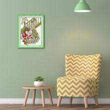 Load image into Gallery viewer, R308(1) Merry Christmas 1 40x32cm(canvas) Printed canvas 14CT 2 Threads Cross stitch kits
