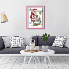 Load image into Gallery viewer, R308(4) Merry Christmas 4 36x29cm(canvas) Printed canvas 14CT 2 Threads Cross stitch kits
