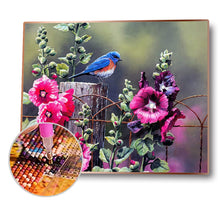 Load image into Gallery viewer, Flower Bird 40x30cm(canvas) full round drill diamond painting
