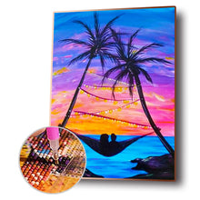 Load image into Gallery viewer, Beach Tree 40x50cm(canvas) full square drill diamond painting
