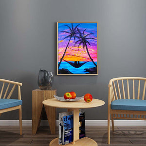 Beach Tree 40x50cm(canvas) full square drill diamond painting