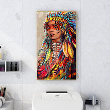Load image into Gallery viewer, Aboriginal Women 45x85cm(canvas) full round drill diamond painting
