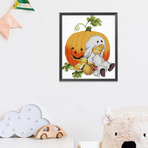 Cartoon Halloween Pumpkin C265 33*36cm(canvas) 14CT 2 Threads Cross Stitch kit