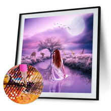 Load image into Gallery viewer, Long Haired Woman 30x30cm(canvas) full round drill diamond painting
