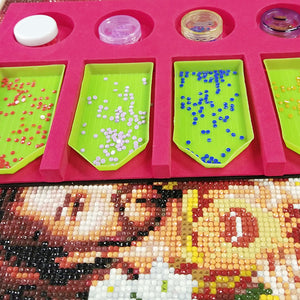 Diamond Painting Tool Kit with Organizer Tray Storage Box Nail Beads Holder