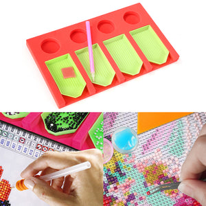 Diamond Painting Tool Kit with Organizer Tray Storage Box Nail Beads Holder