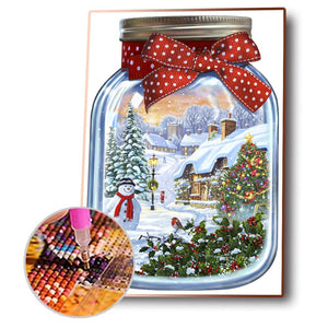 Christmas in the Bottle 30x40cm(canvas) full round drill diamond painting
