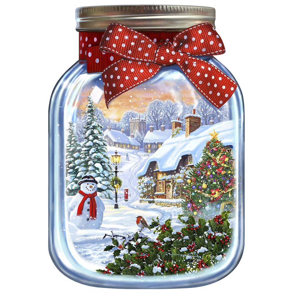 Christmas in the Bottle 30x40cm(canvas) full round drill diamond painting