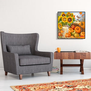 Sunflower Pumpkin 30x30cm(canvas) full round drill diamond painting