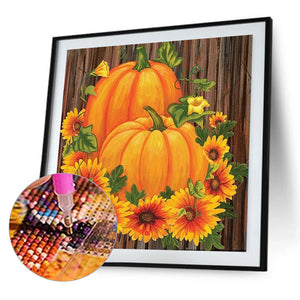 Sunflower Pumpkin 30x30cm(canvas) full round drill diamond painting