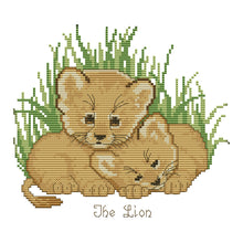 Load image into Gallery viewer, Bedroom Lion 22*20cm(canvas) 14CT 2 Threads Cross Stitch kit
