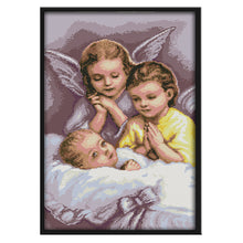 Load image into Gallery viewer, Angel Prayer 56*36cm(canvas) 14CT 2 Threads Cross Stitch kit
