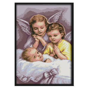 Angel Prayer 56*36cm(canvas) 14CT 2 Threads Cross Stitch kit