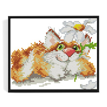 Load image into Gallery viewer, D510 Puppy 19*16cm(canvas) 14CT 2 Threads Cross Stitch kit
