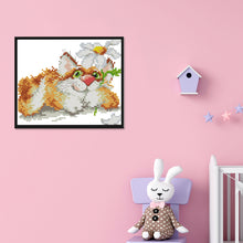 Load image into Gallery viewer, D510 Puppy 19*16cm(canvas) 14CT 2 Threads Cross Stitch kit

