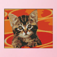 Load image into Gallery viewer, Pot Cat 36*31cm(canvas) 14CT 2 Threads Cross Stitch kit
