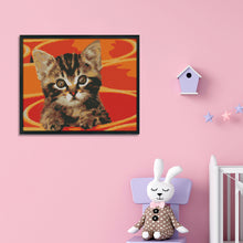 Load image into Gallery viewer, Pot Cat 36*31cm(canvas) 14CT 2 Threads Cross Stitch kit
