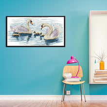 Load image into Gallery viewer, Swan 1 Wall 54*30cm(canvas) 14CT 2 Threads Cross Stitch kit
